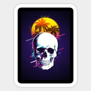 Skull retro80s Sticker